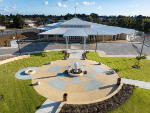 © Silverstone Photography/DWA Architects/Metrocon for St John Paul II Church, Banksia Grove